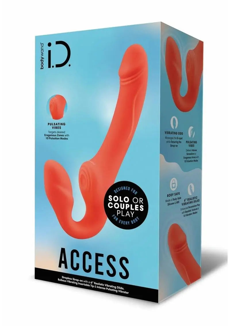 Bodywand iD Strap On Vibrating Pulsating Vibrator for Couples Play Shop Erotic