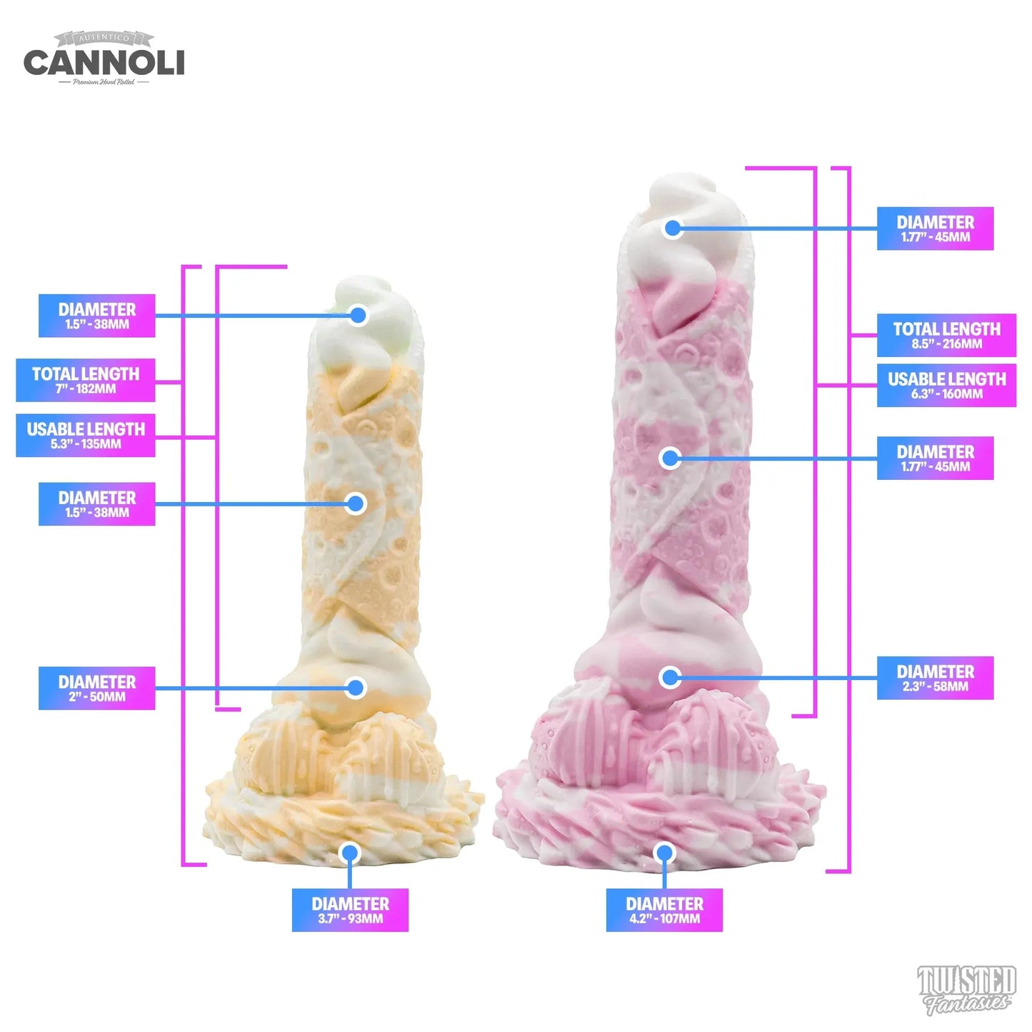Cannoli Italian Pastry Dildo Measurements