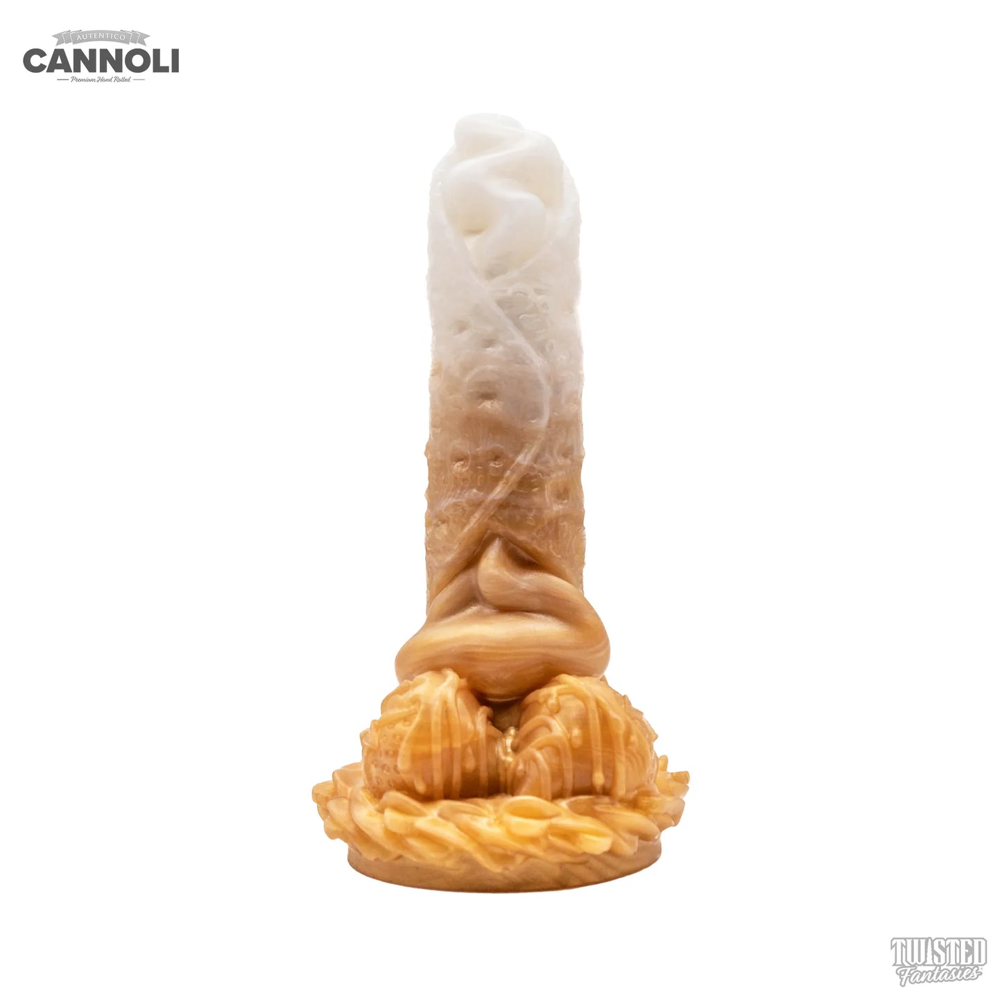 Cannoli Italian Pastry Dildo turmeric gold white fade