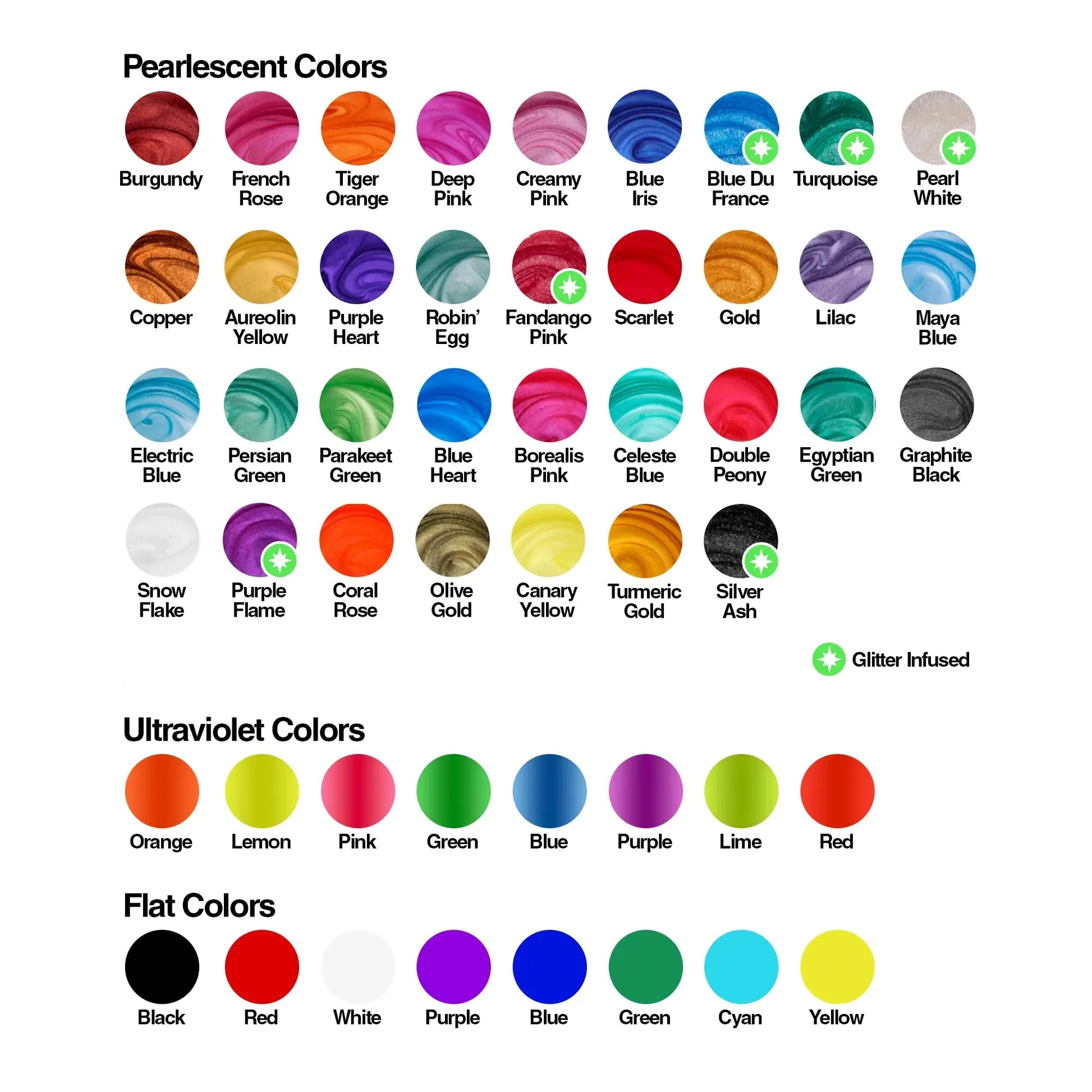 Color options for Custom Dildos and Sex Toys