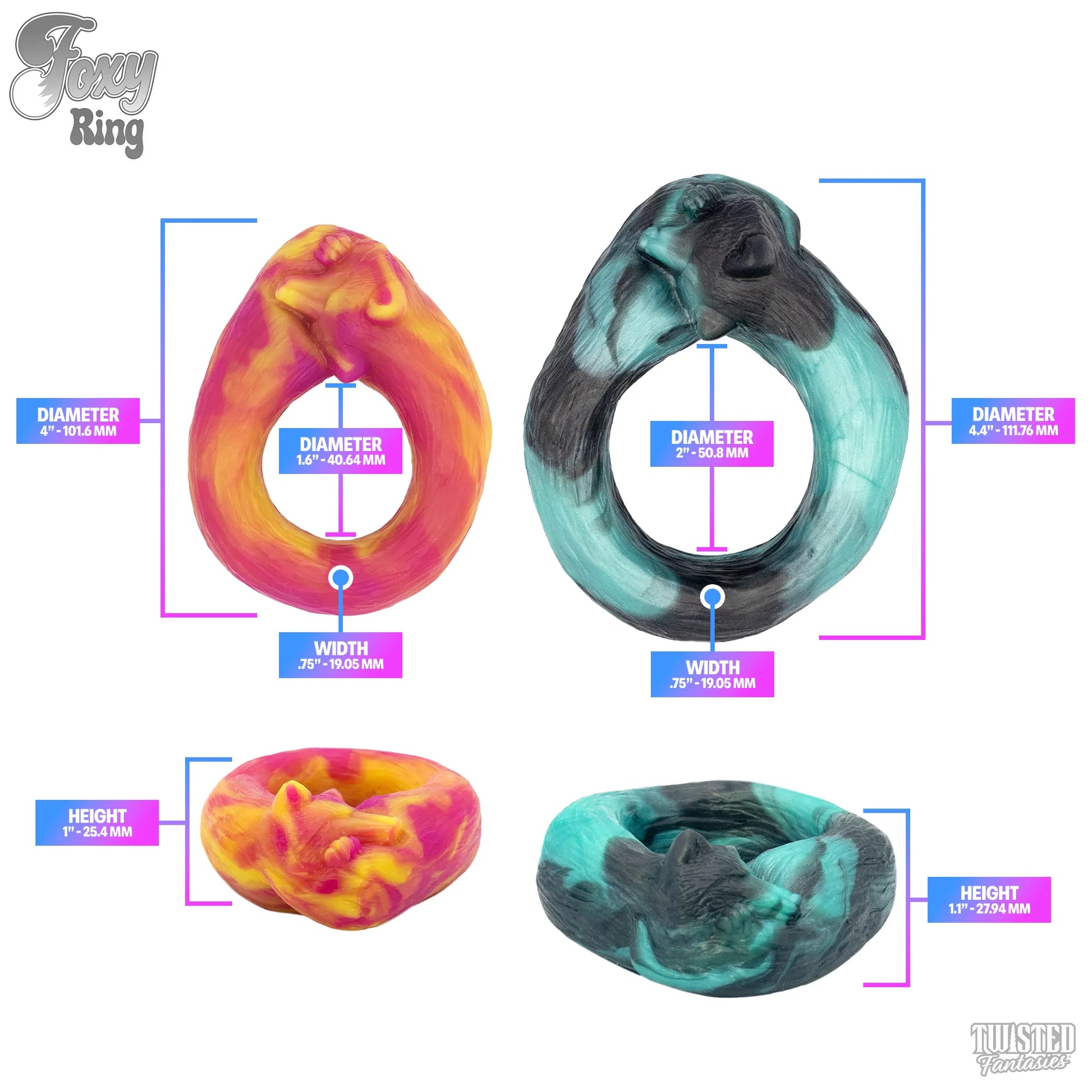 Fox Fantasy Cock Ring Measurements