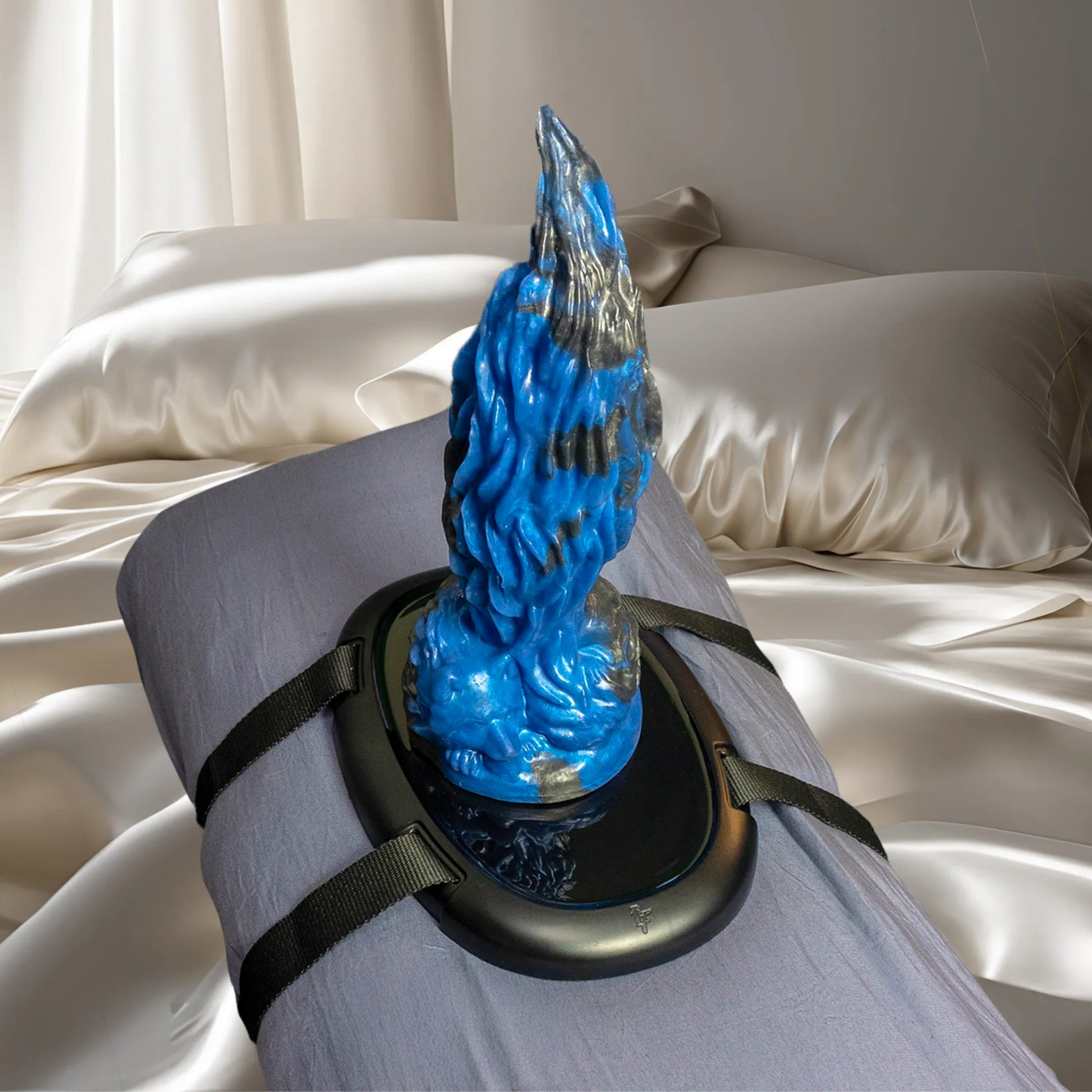 Foxy Fox Tail Furry Dildo on Solo Saddle Dildo mount