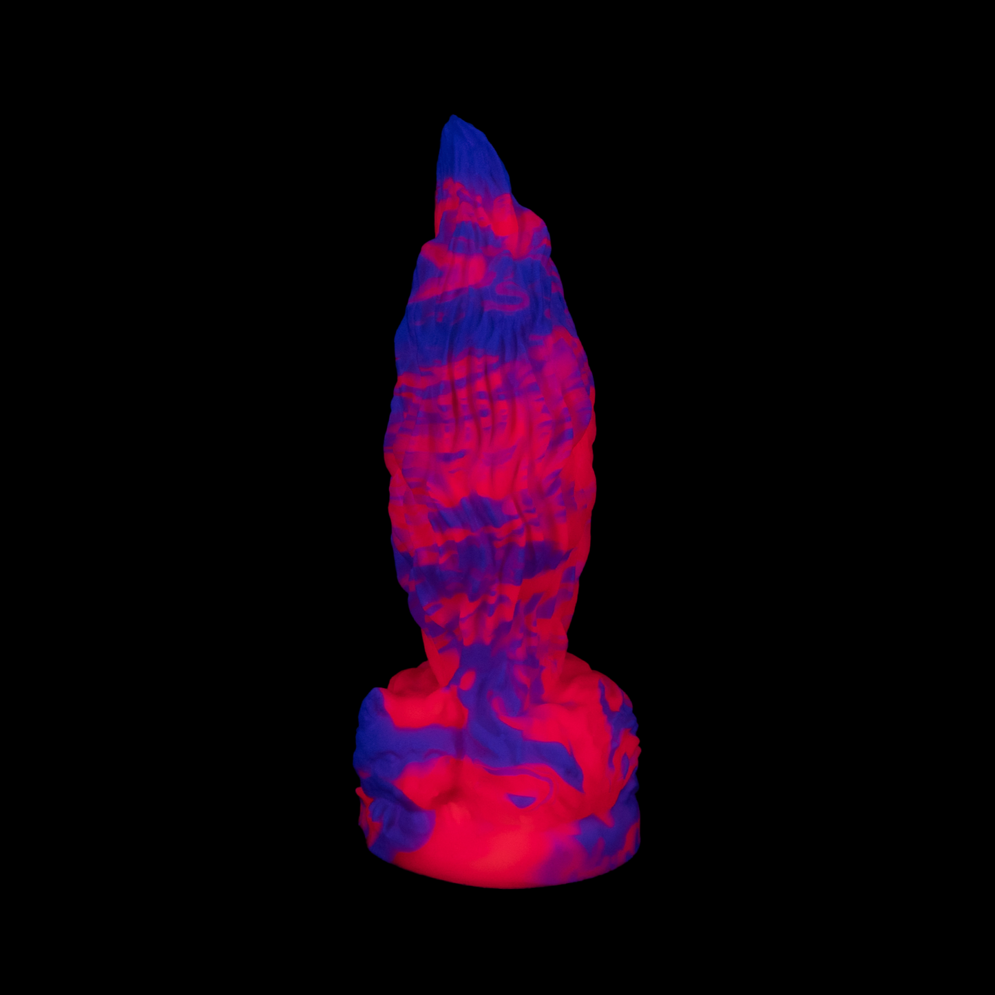 Foxy is a Fox Tail Furry Dildo UV Pink and UV Purple Marble