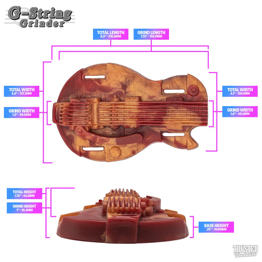 G-String the Guitar Grinder Sex Toy Measurements