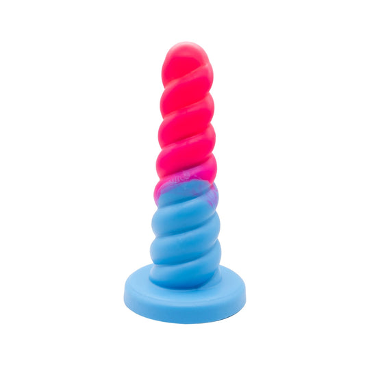 Premade XL Horny the Unicorn Stretching Dildo - Soft - Suction Cup (UV) Twisted Fantasies