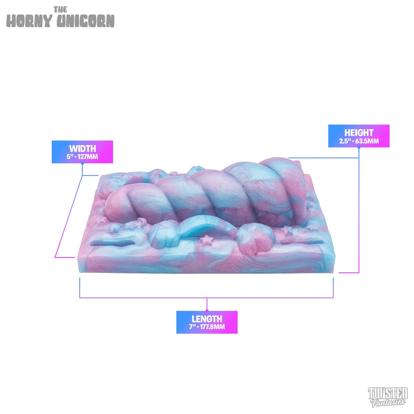 Horny Unicorn Grinding Sex Toy Measurements
