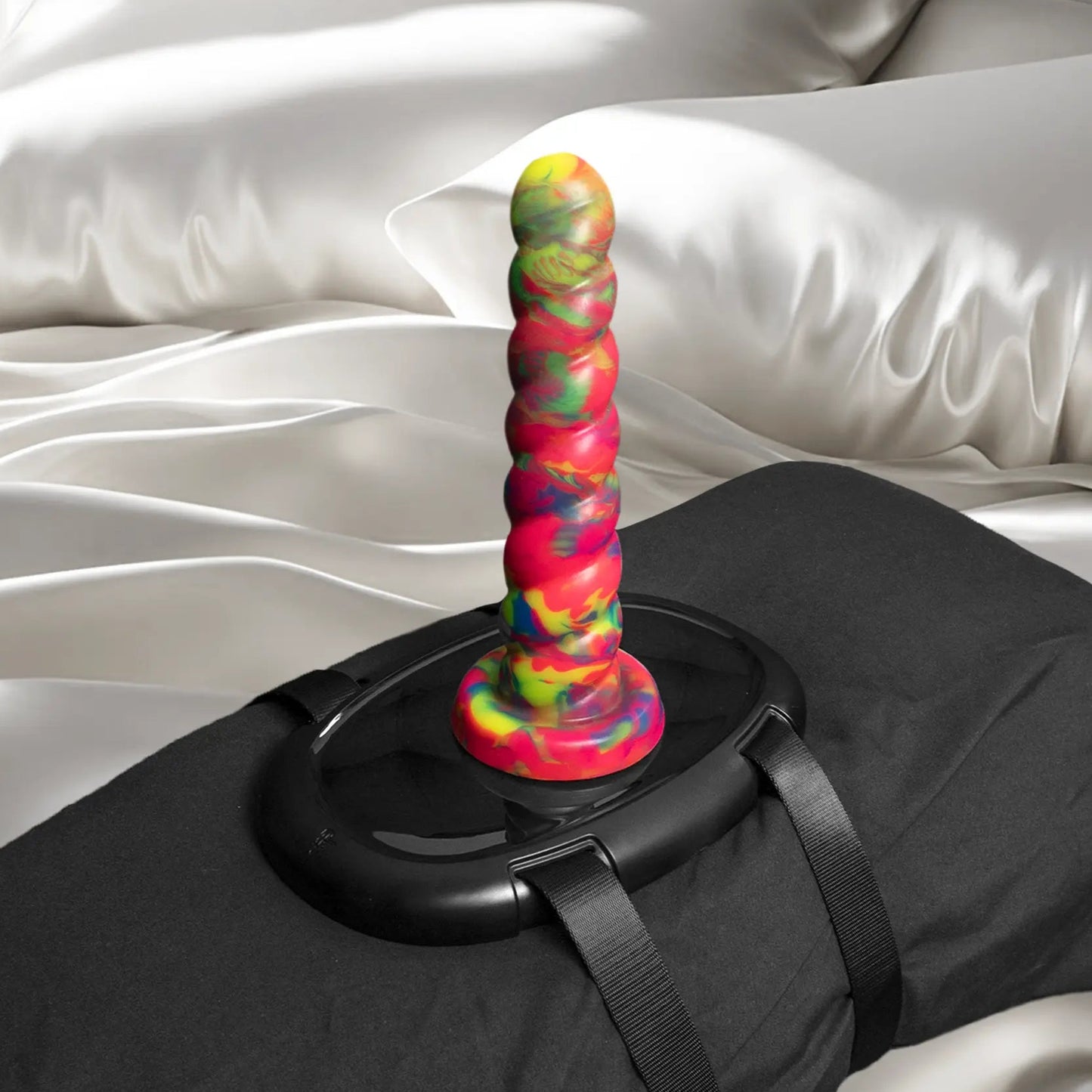 Horny Unicorn Horn Dildo on Solo Saddle dildo mount