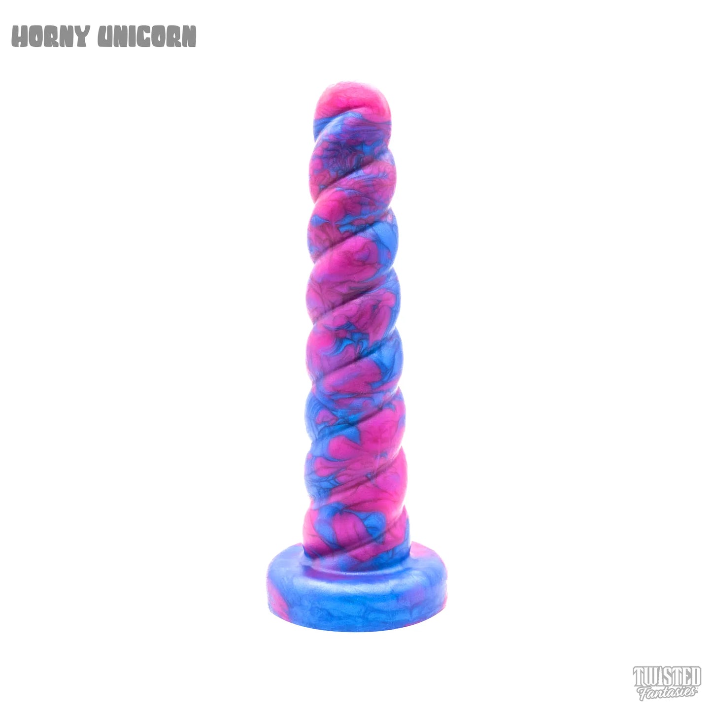 Horny Unicorn Horn Dildo pink blue marble