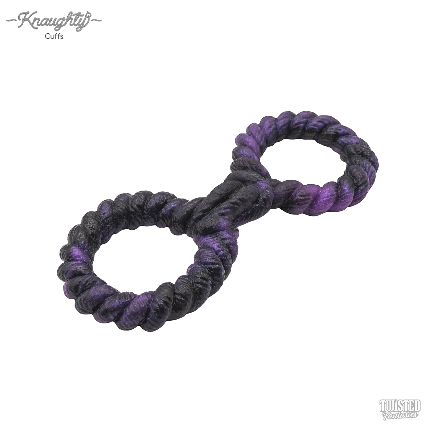 Knaughty Sex Handcuffs Silicone Restraints purple and black