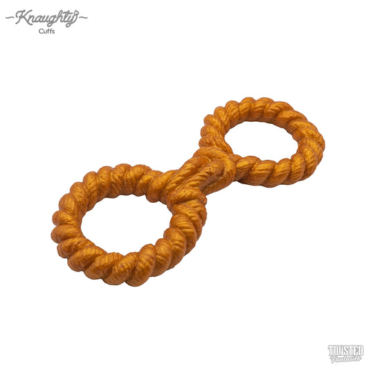 Knaughty Sex Handcuffs Silicone Restraints Turmeric gold