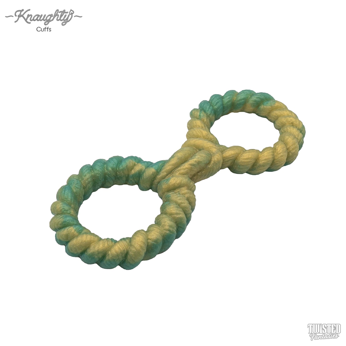 Knaughty Sex Handcuffs Silicone Restraints yellow and green