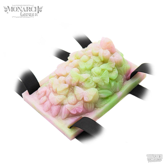 Monarch Butterfly Humping Saddle Pink Green marble