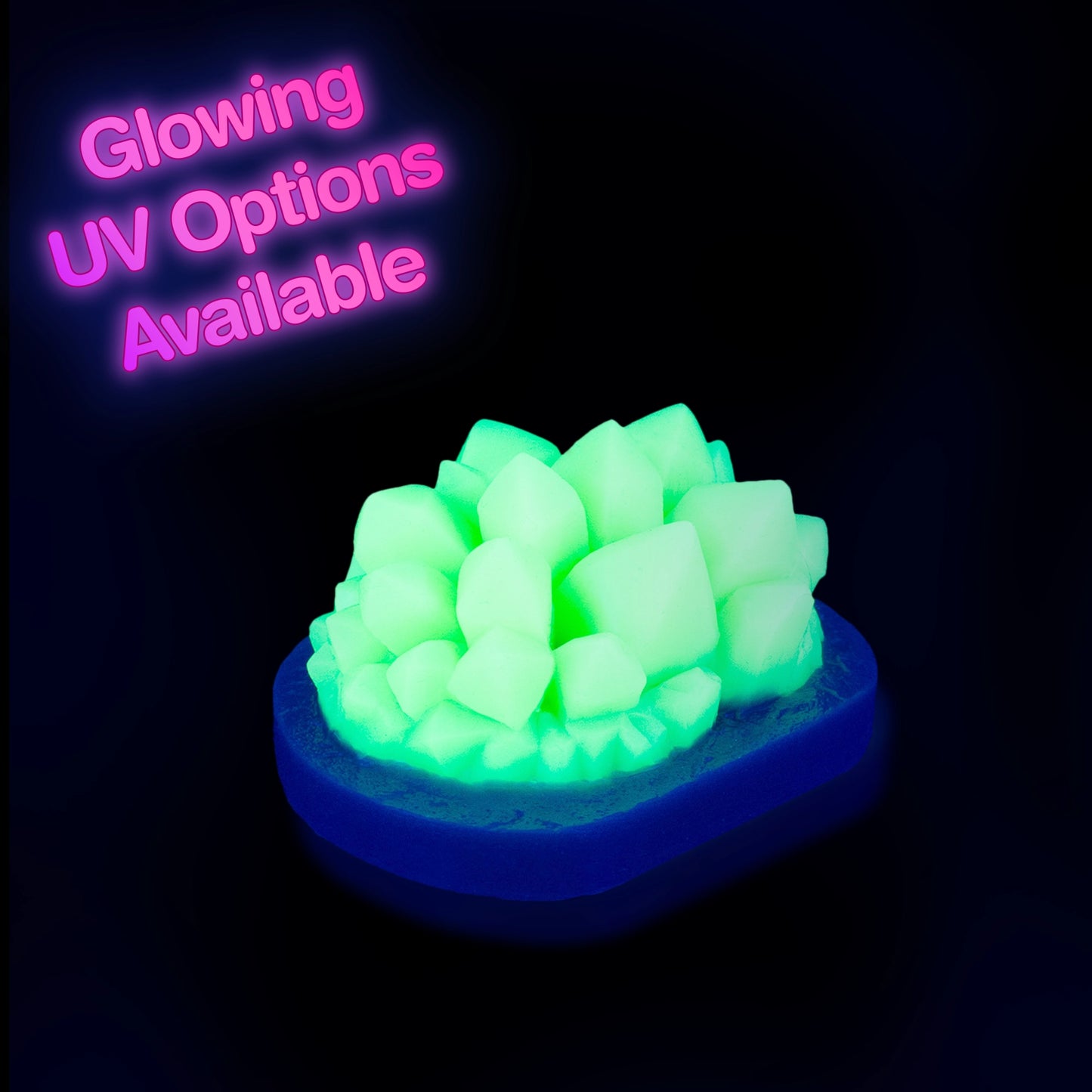 O Method Crystal Handheld Sex Toy Grinder Glow in the Dark blacklight