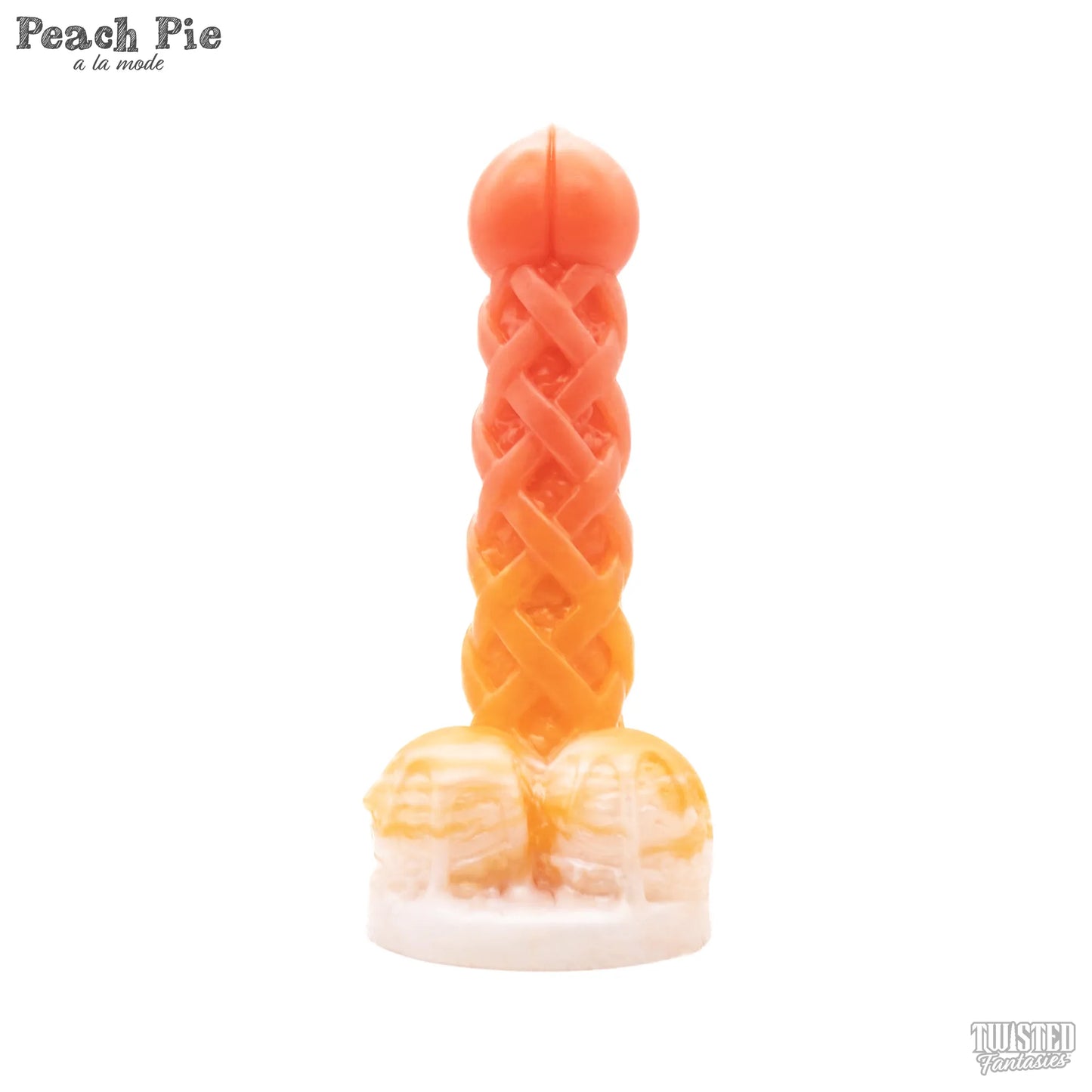 Peach Pie Icecream Dildo coral rose tiger orange white fade