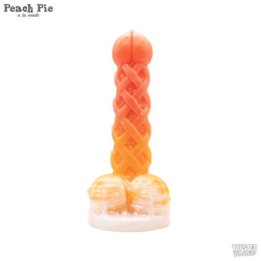 Peach Pie Icecream Dildo coral rose tiger orange white fade