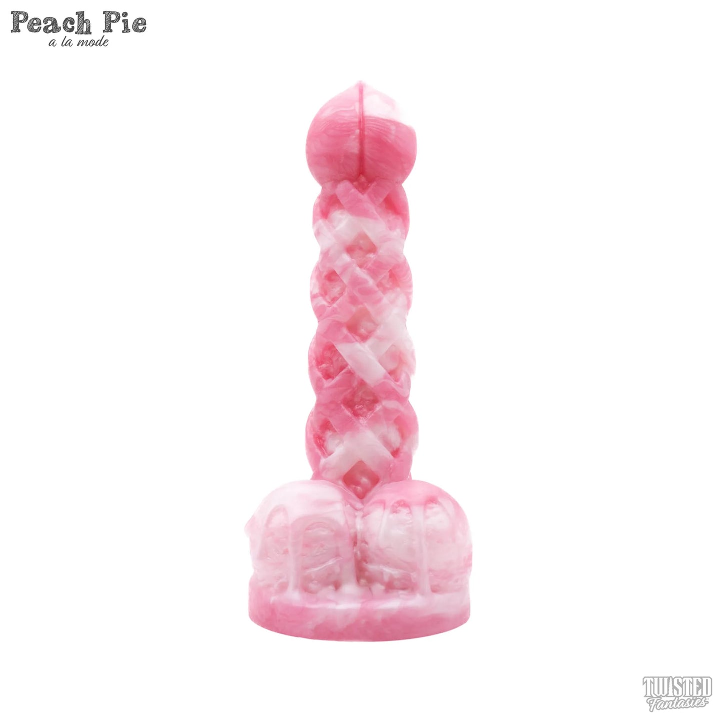 Peach Pie Icecream Dildo creamy pink white marble