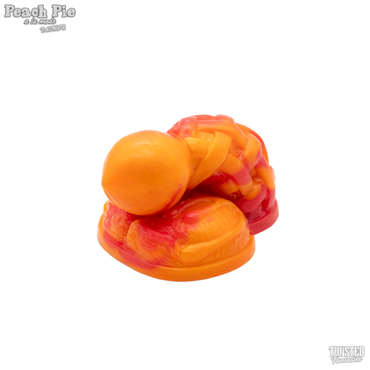Peach Pie Ice Cream FTM Packer Dildo orange red marble