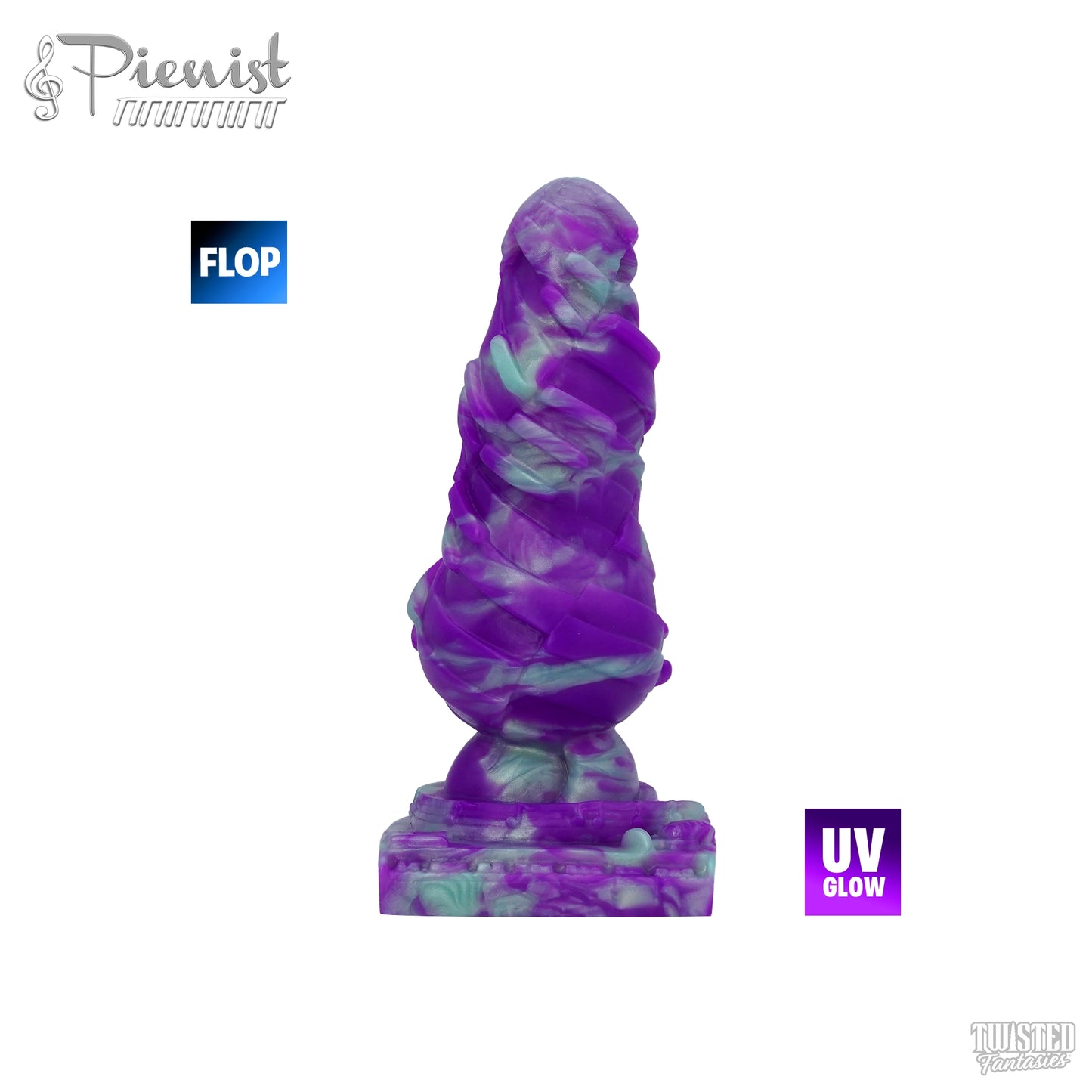 Flop Pienist the Piano Dildo - Medium - Suction Cup (UV)