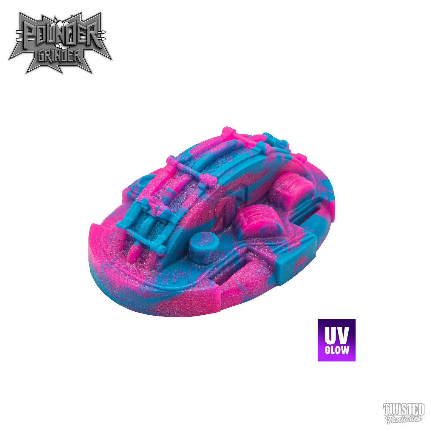 Pounder Drums Humping Sex Toy Pink cyan Marble