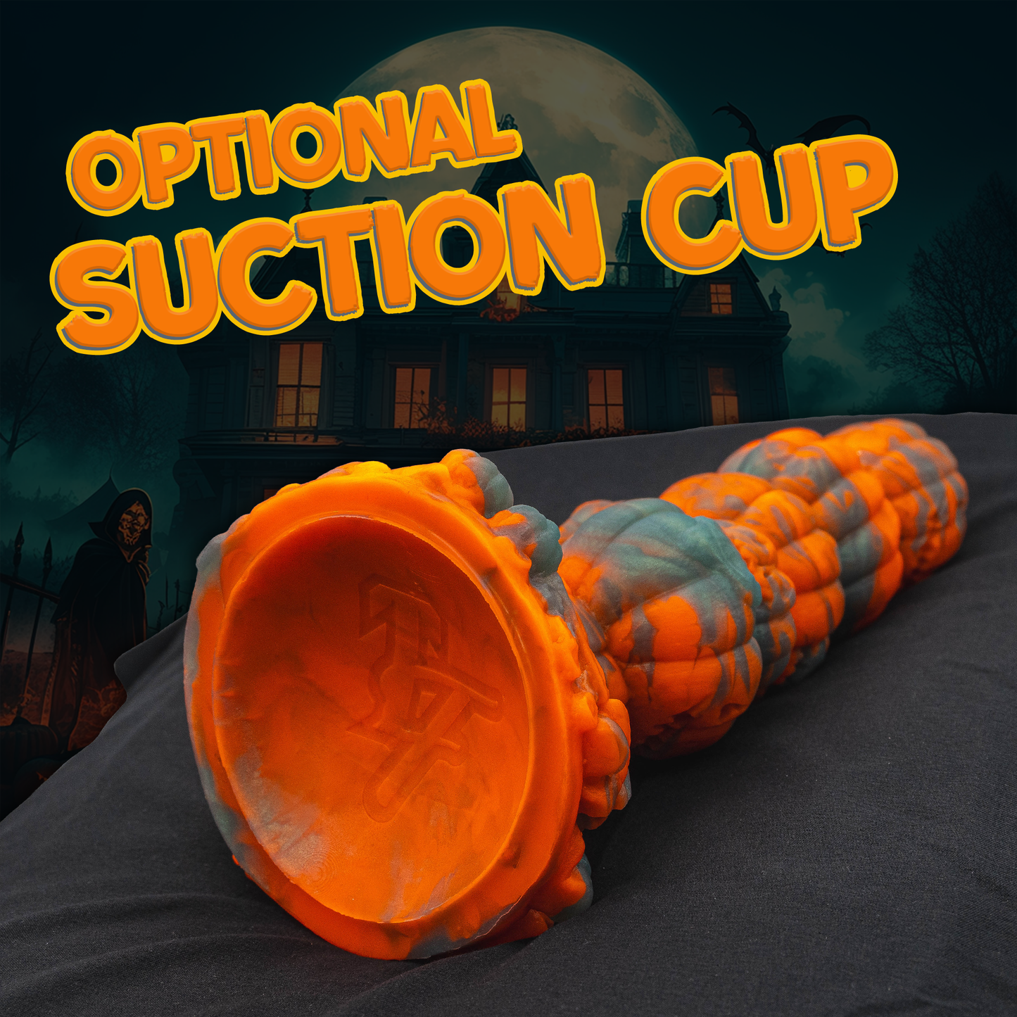 Pumpkin Spice Halloween Pumpkin Dildo options suction cup base