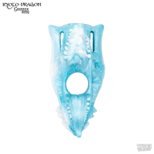 Ryoto Dragon Grinder Cock Ring white and blue