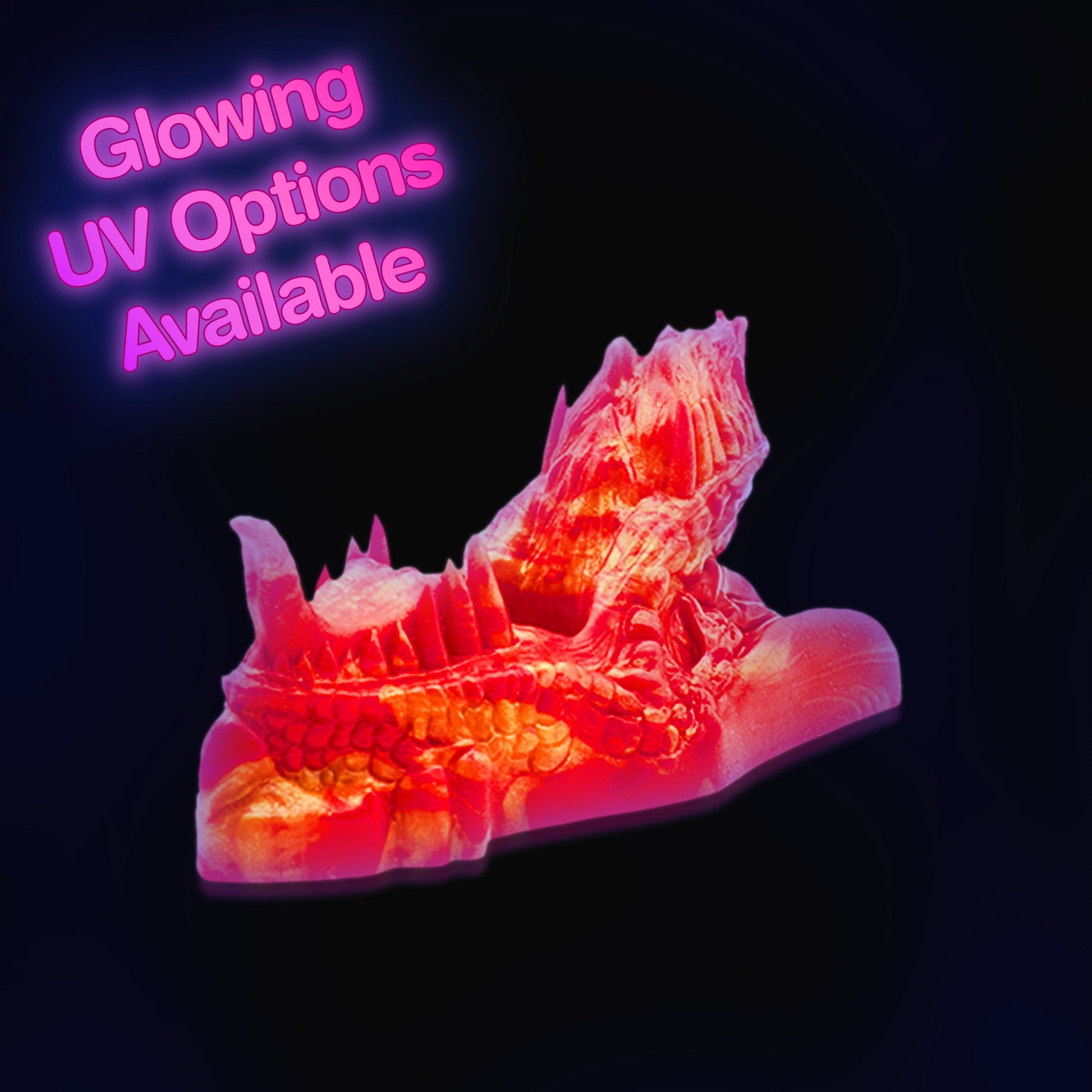 Ryoto Dragon Grinder Cock Ring UV Black Light