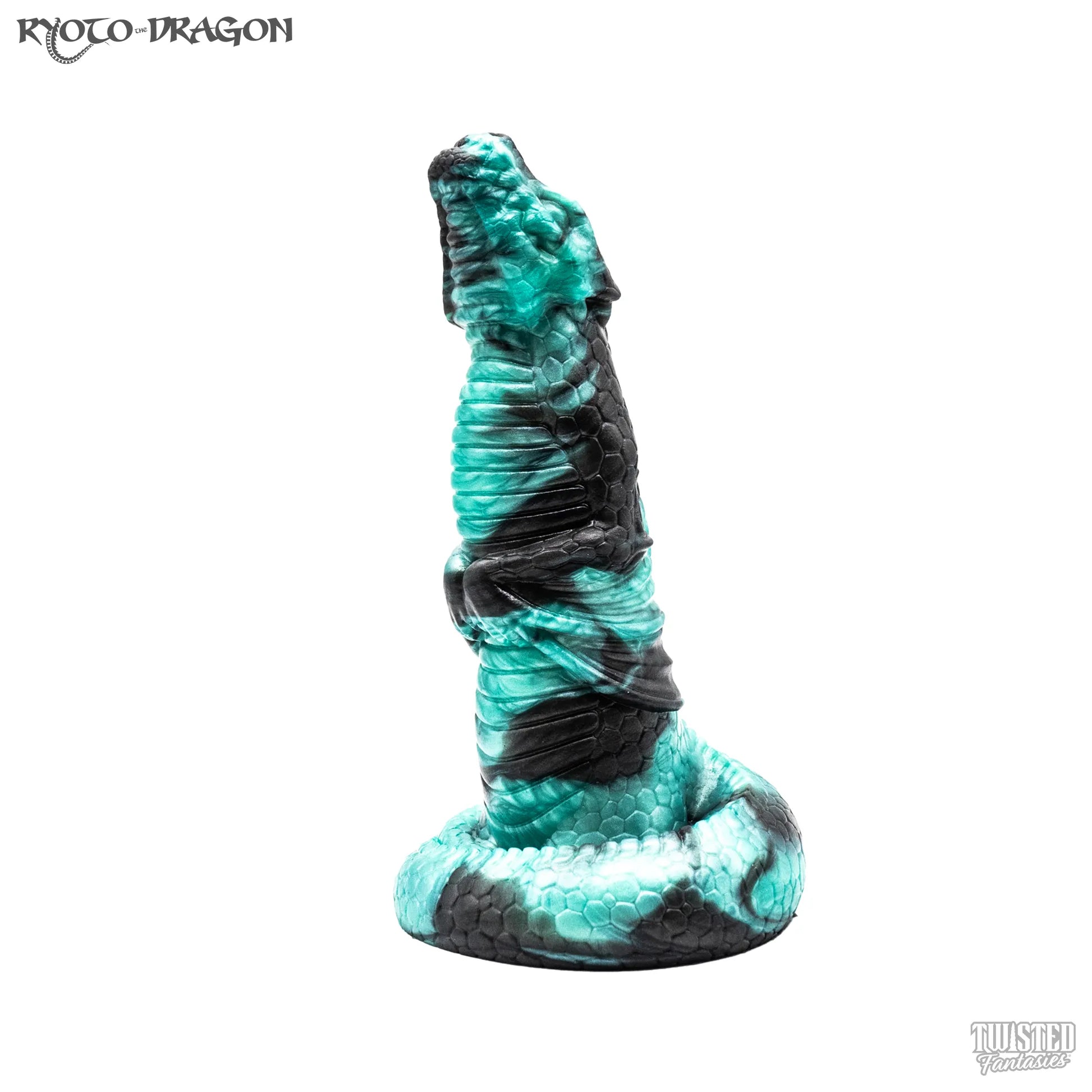 Ryoto Fantasy Dragon Dildo Celeste Blue Flat black Marble
