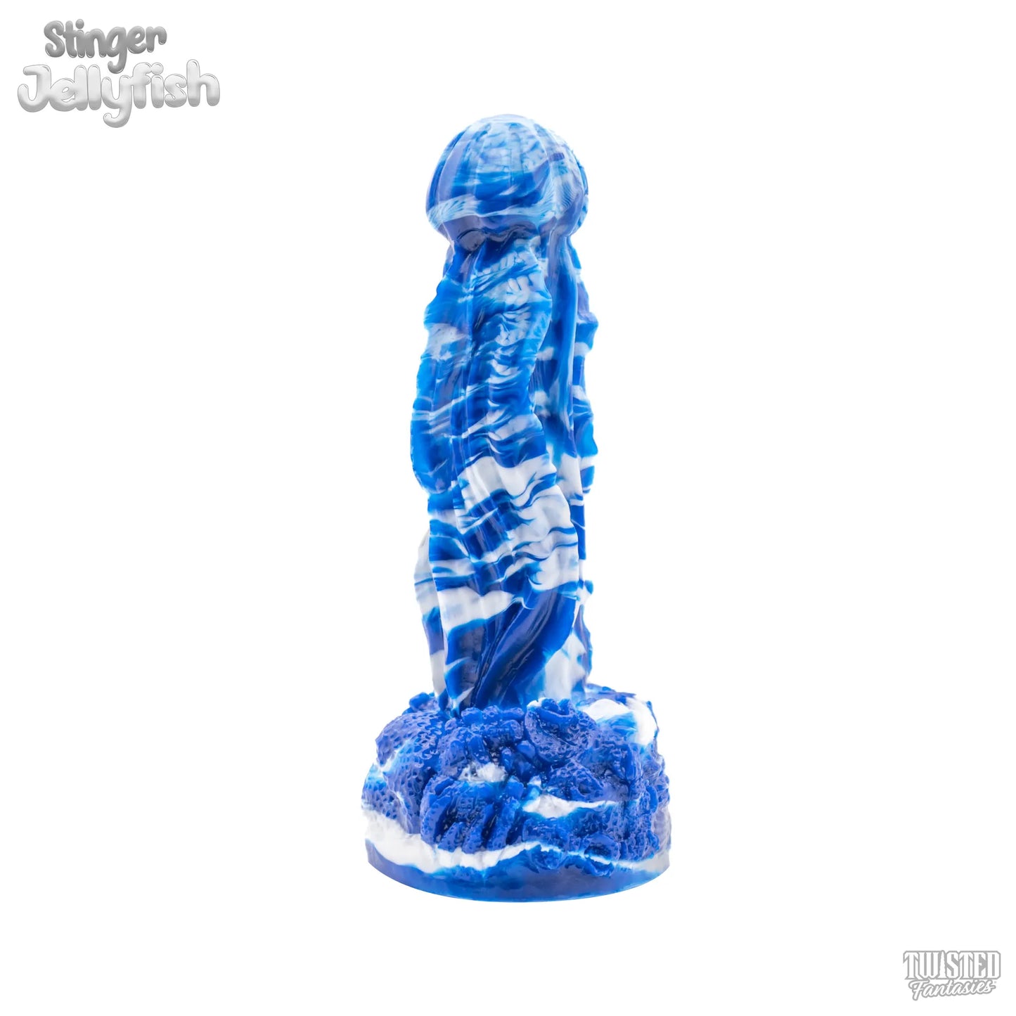 Stinger Jelly Dildo blue white marble