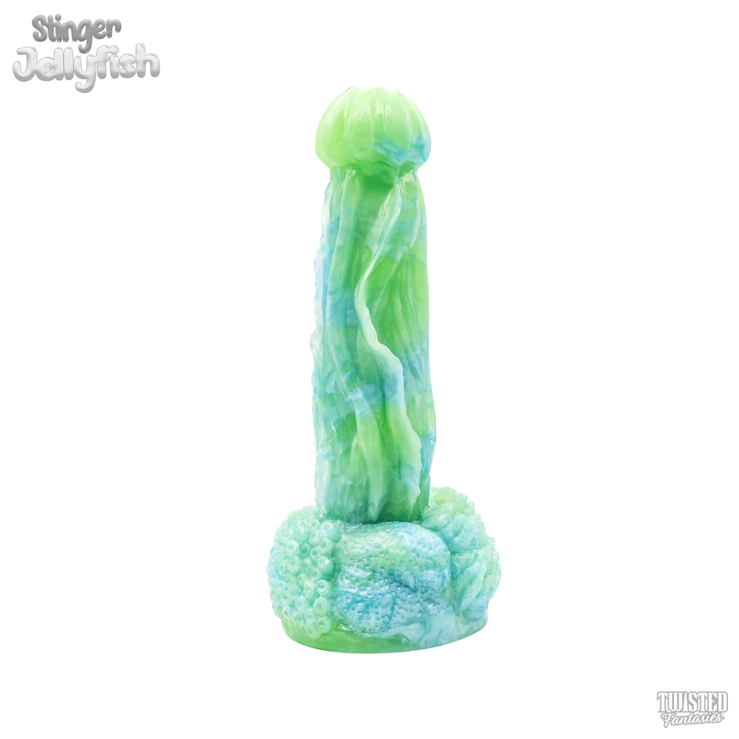 Stinger Jelly Dildo green blue marble