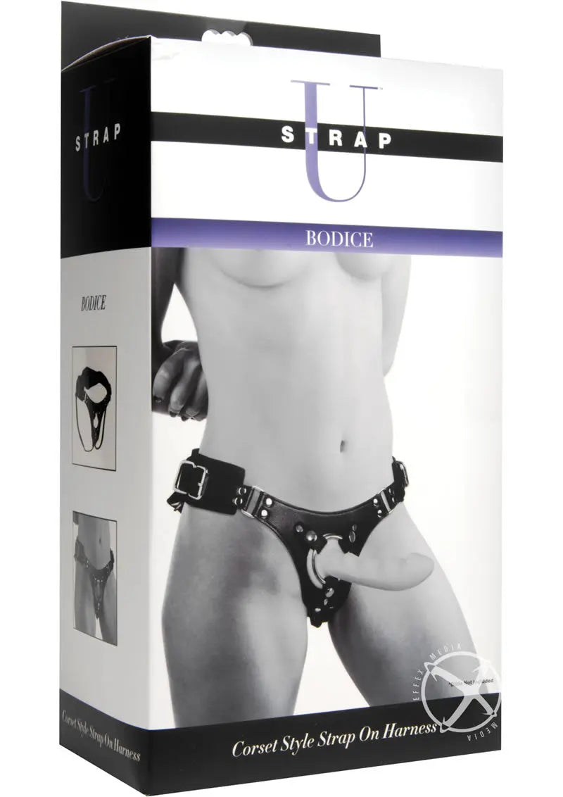Strap U Bodice Corset Style Strap-On Harness – Black Shop Erotic