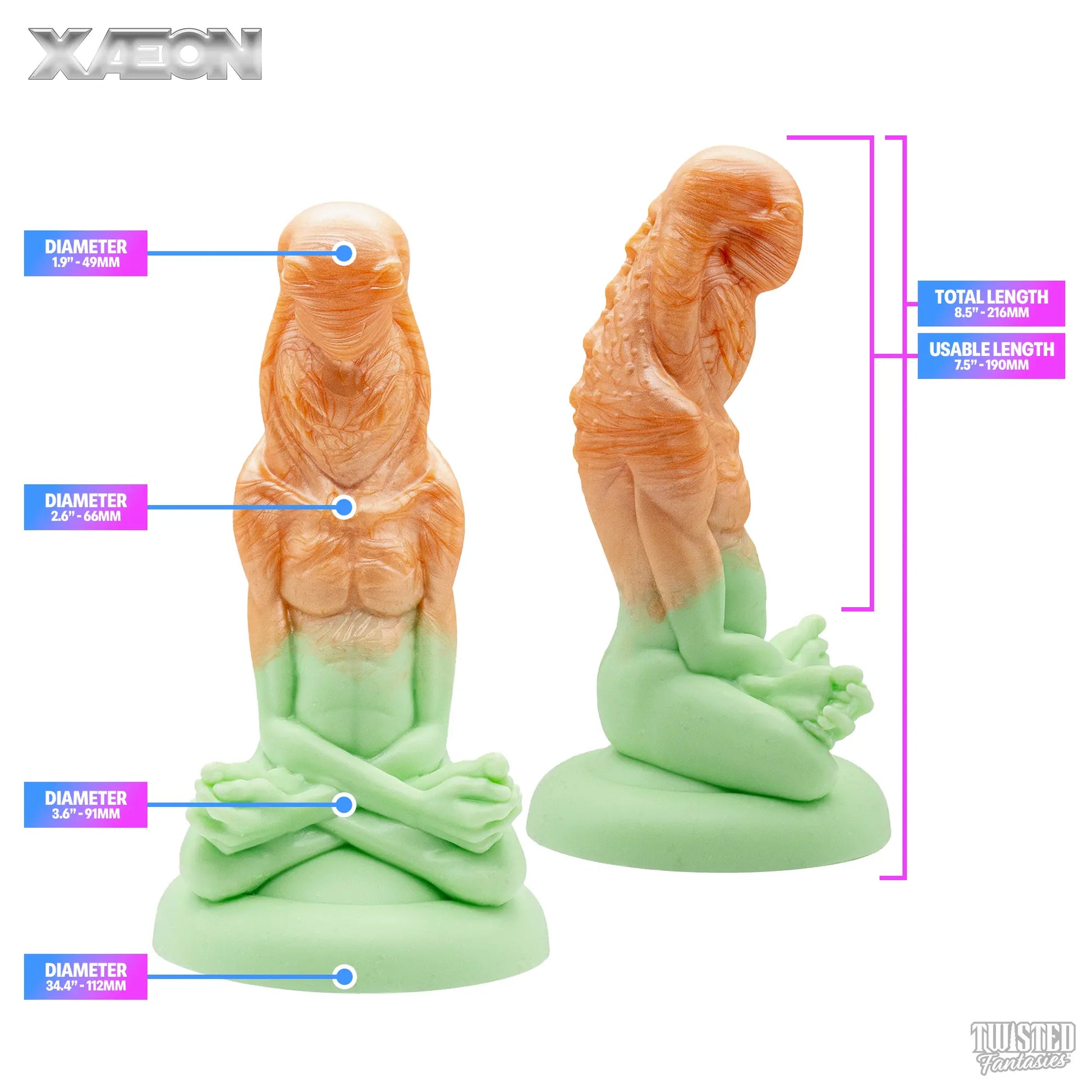 XAEON Alien Dildo Measurements