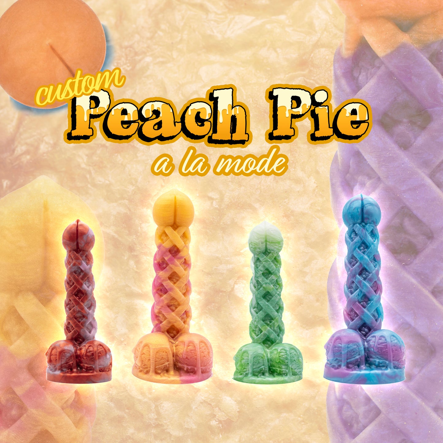 Custom Peach Pie Ala Mode Dildo
