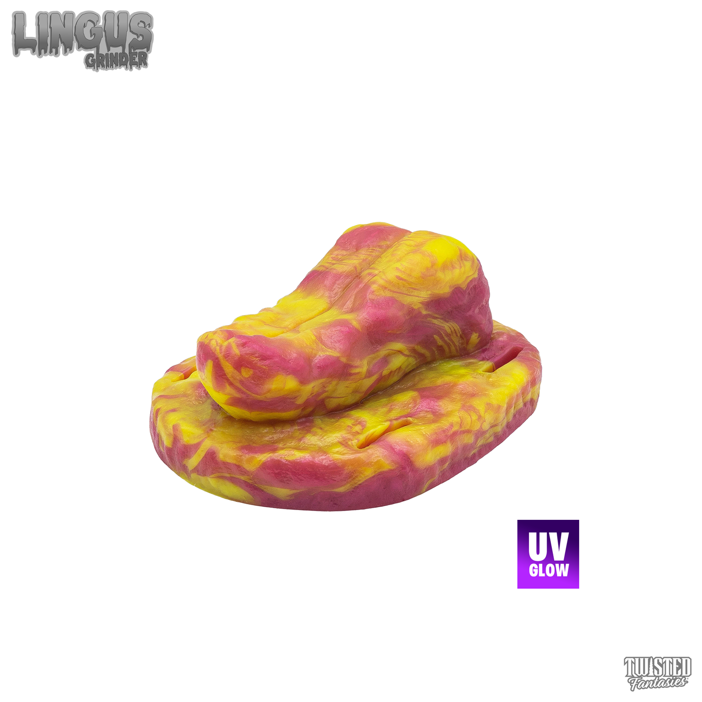 Lingus Tongue Sex Toy Grinder yellow pink marble