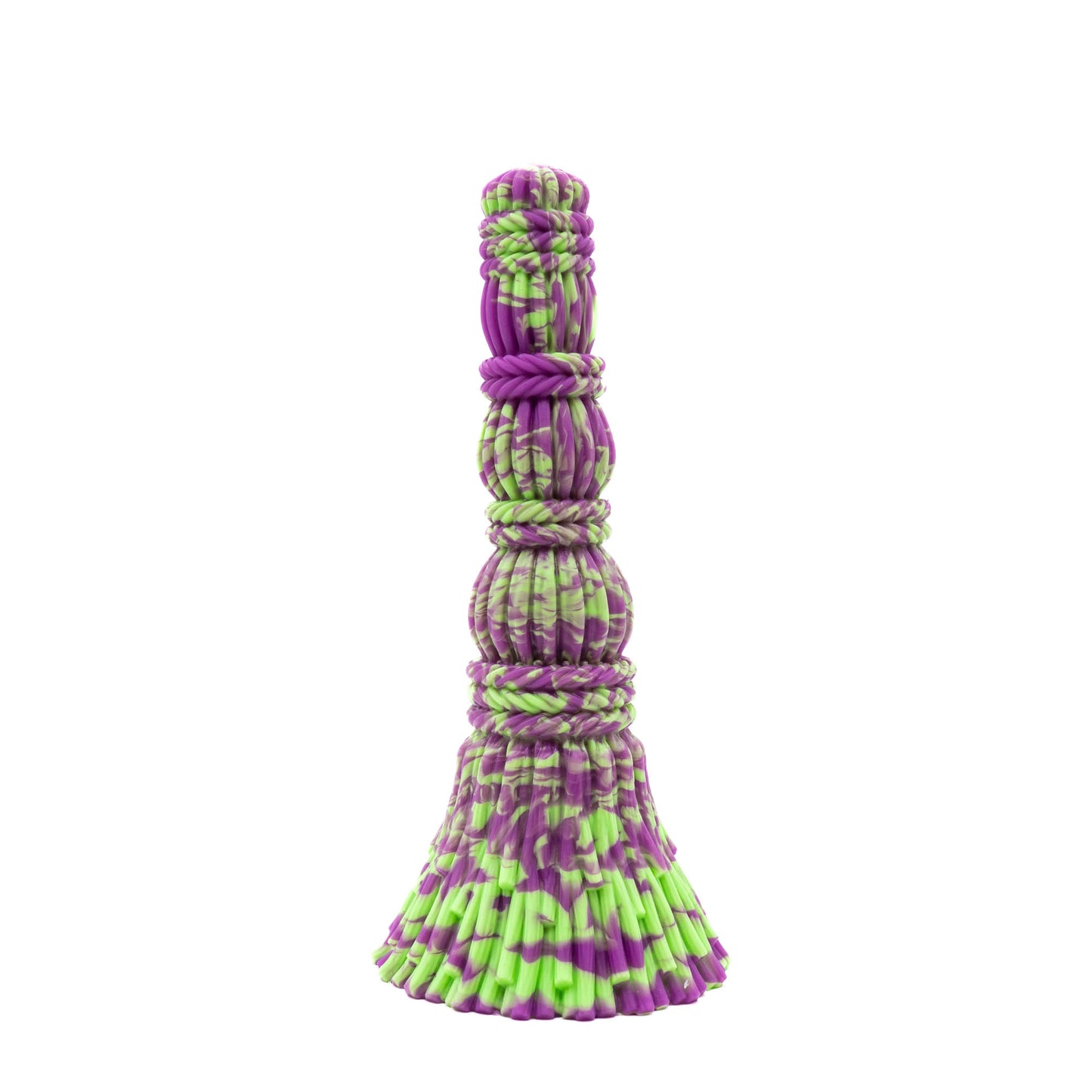 Marble of uv green and uv purple Brümhilda Witches Broom Dildo - Twisted Fantasies