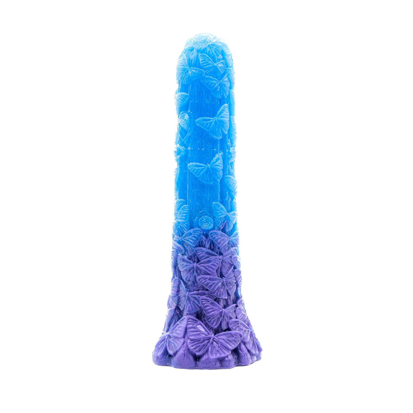 Custom Monarch Butterfly Dildo - blue and purple fade Twisted Fantasies