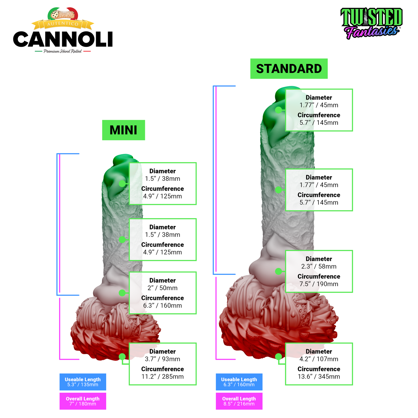 Custom Cannoli Dildo - Twisted Fantasies
