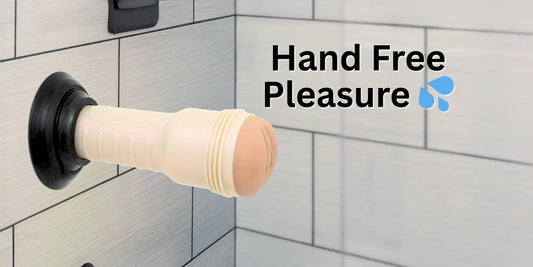 Fleshlight mounted on shower wall