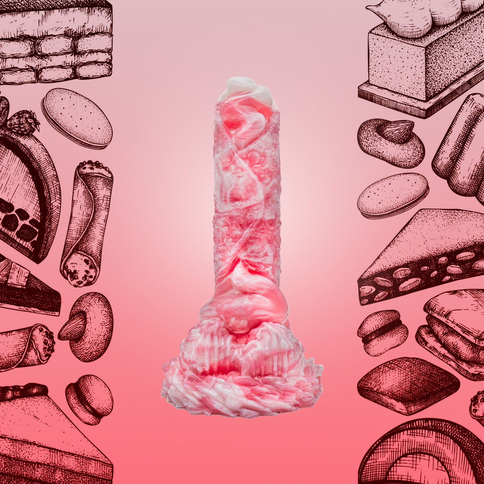 Cannoli the Pastry is a fantasy dildo, featuring an angled cream-filled tip, with a bubbly pastry shaft. This fantasy dildo will leave you screaming "Holy Cannoli!".
