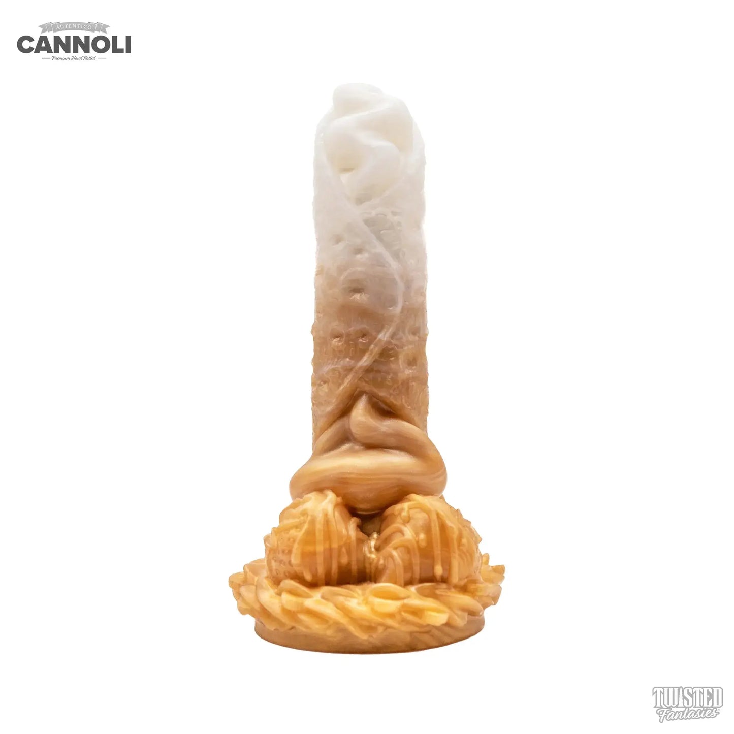 Cannoli Italian Pastry Dildo turmeric gold white fade