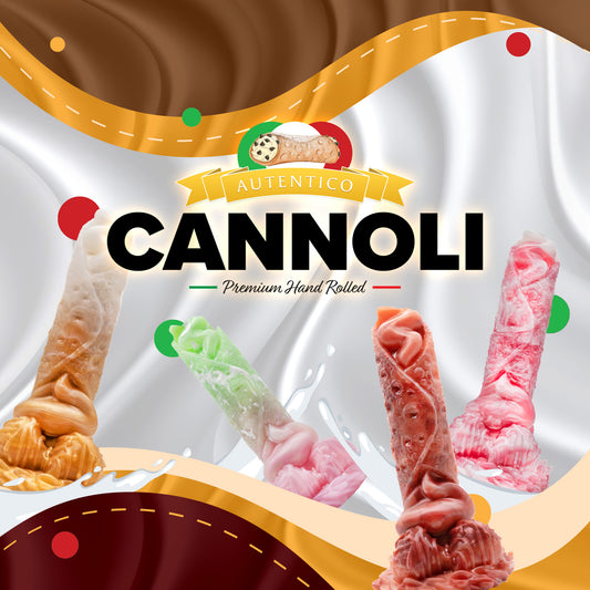Cannoli the Pastry is a fantasy dildo, featuring an angled cream-filled tip, with a bubbly pastry shaft. This fantasy dildo will leave you screaming "Holy Cannoli!".