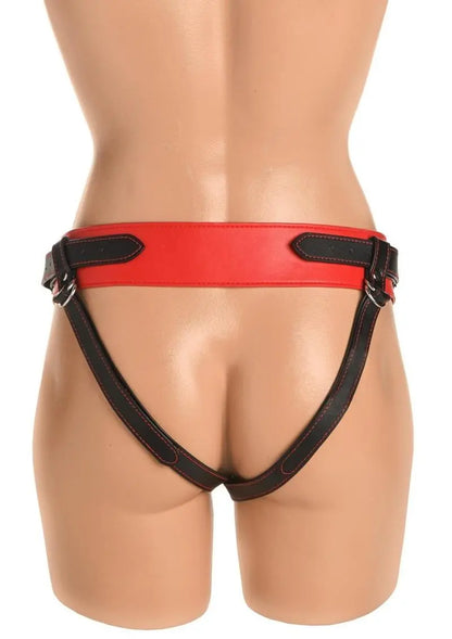 Creature Cocks Horny Devil Red and Black Adjustable Strap-On Harness Shop Erotic