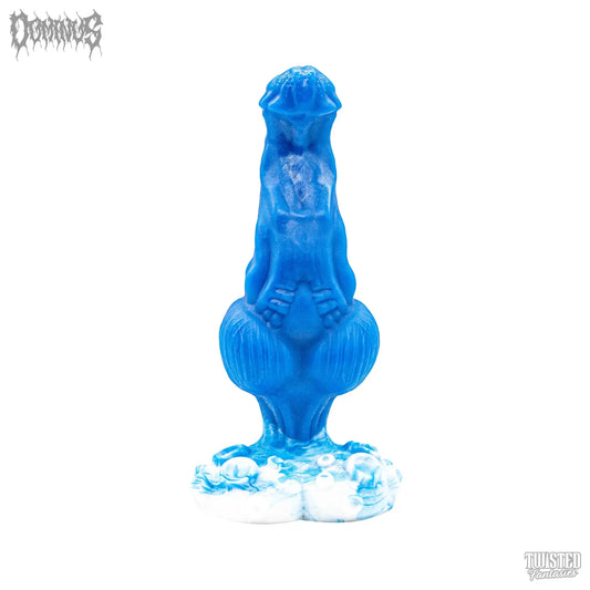 Dominus Knotted Creature Dildo cyan white fade