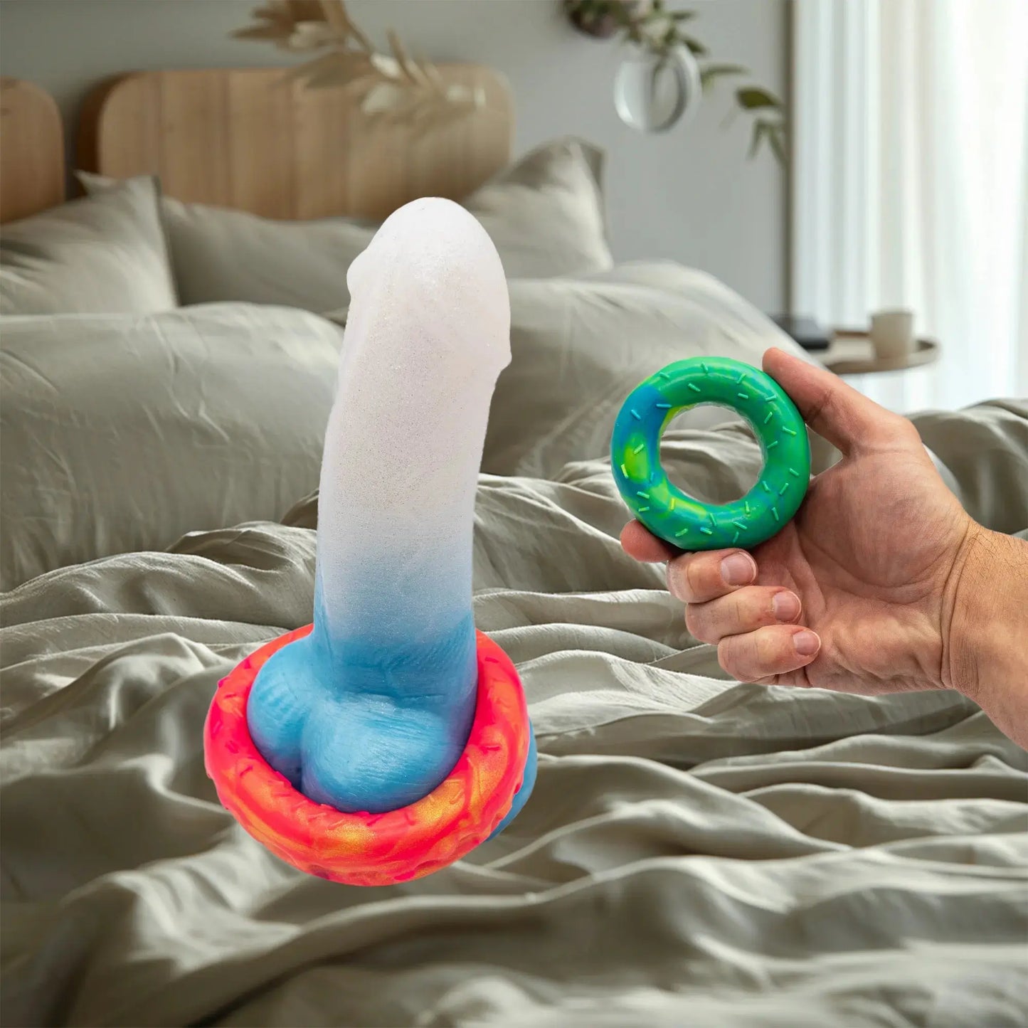 Doznutz Donut Cock Ring on penis