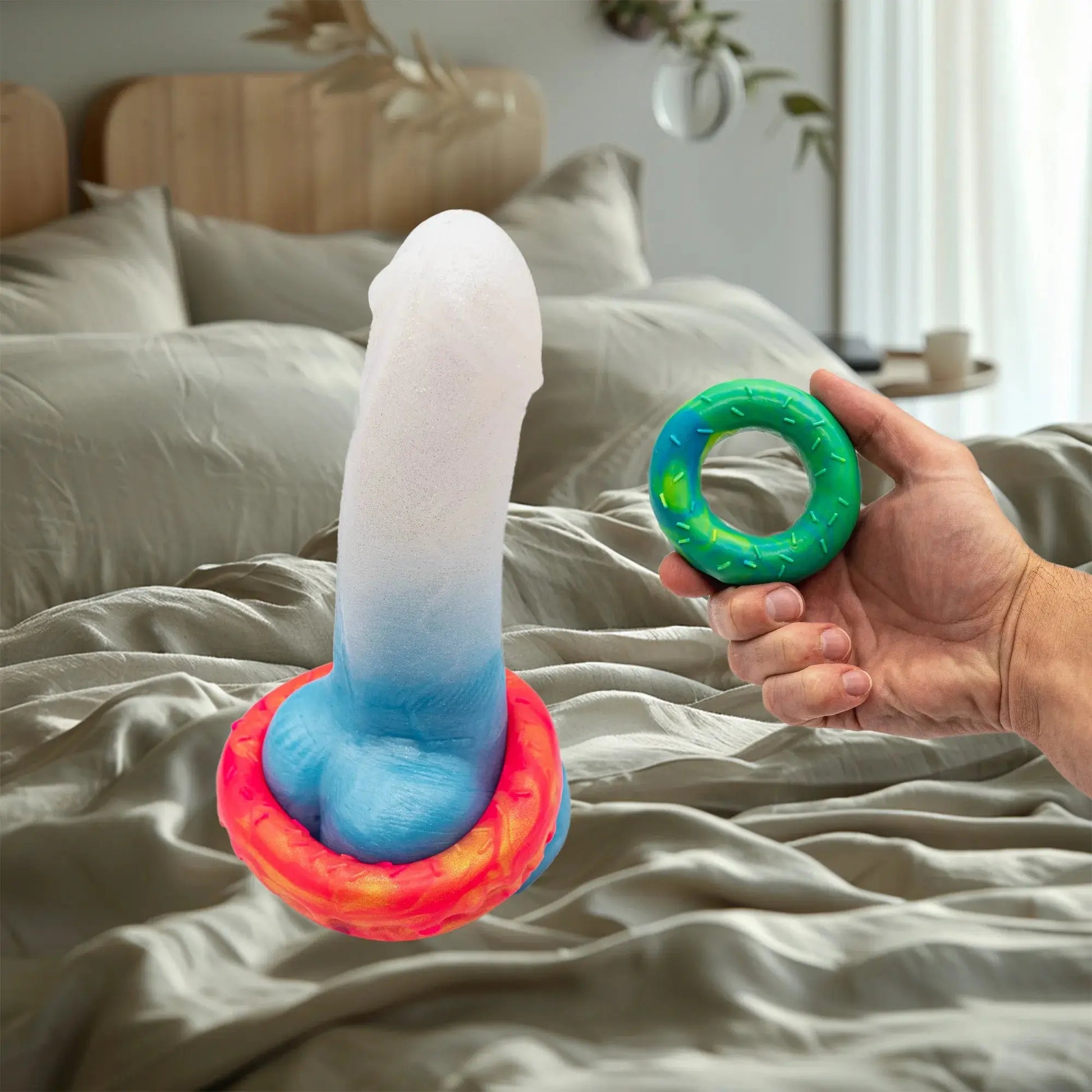 Doznutz Donut Cock Ring on penis