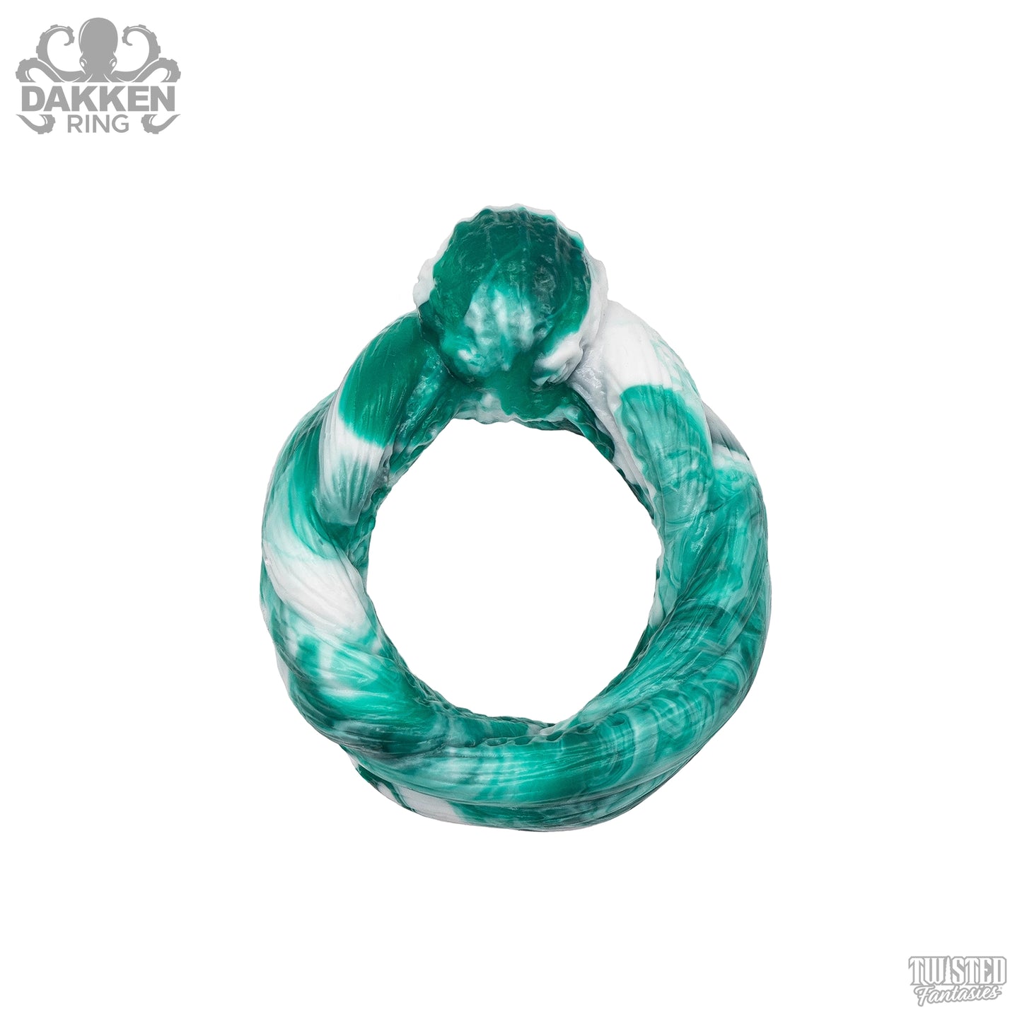 Dakken Octopus Tentacle Cock Ring Green and White Marble