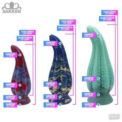 Dakken Octopus Tentacle Dildo measurements