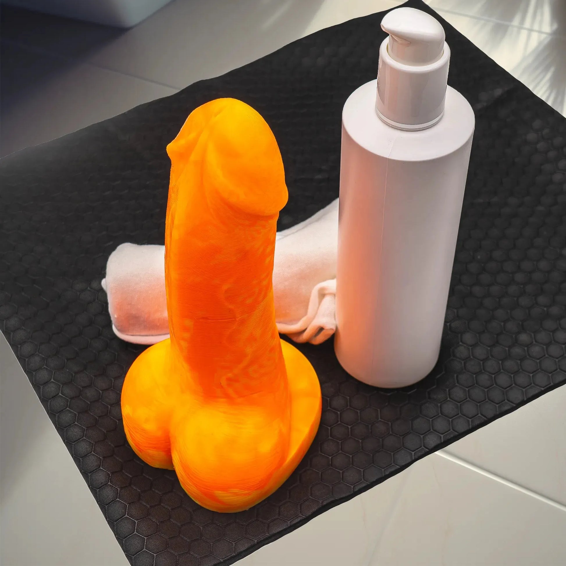 dick the realistic dildo lifestyle photo with lube