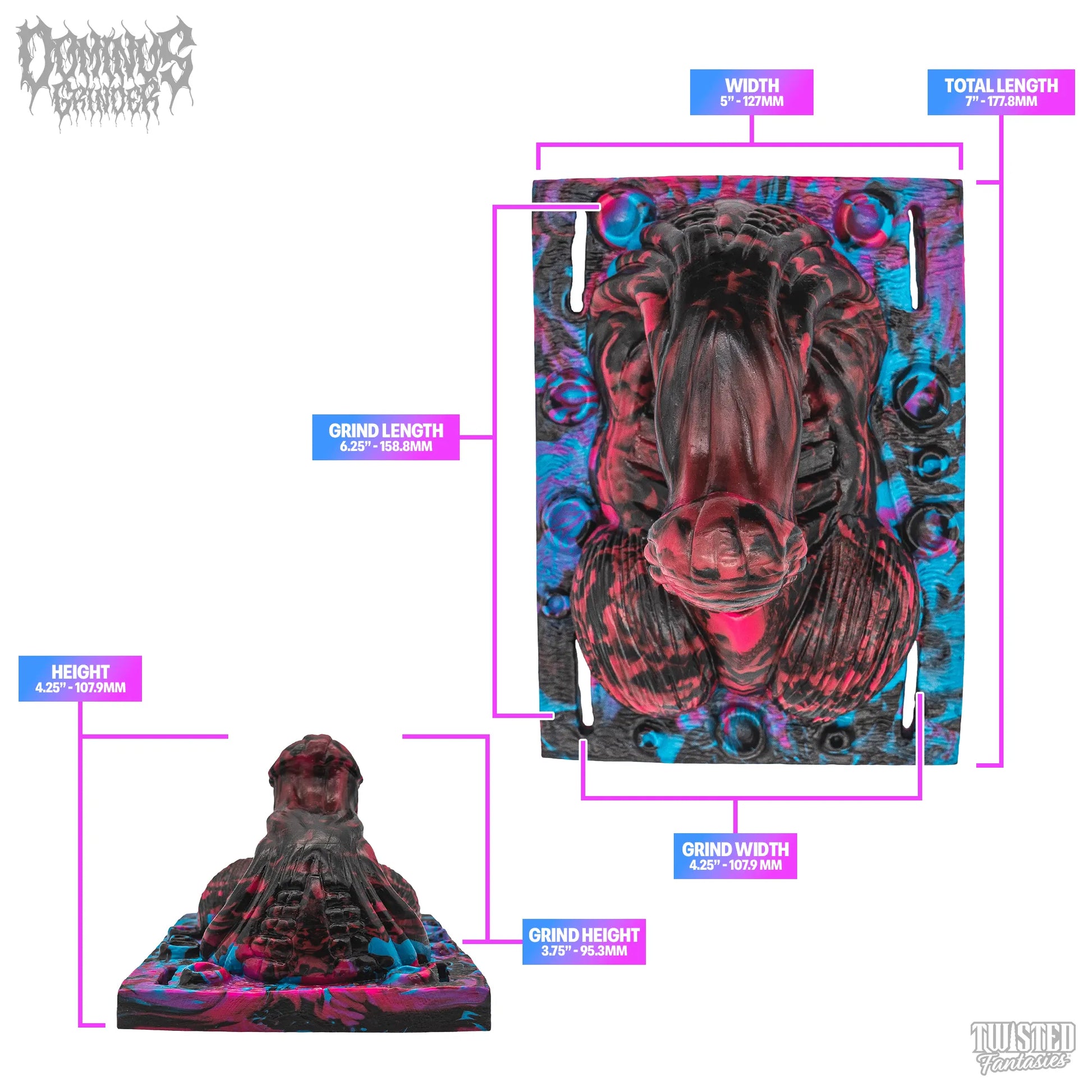 Dominus Insertable Sex Grinder Measurements