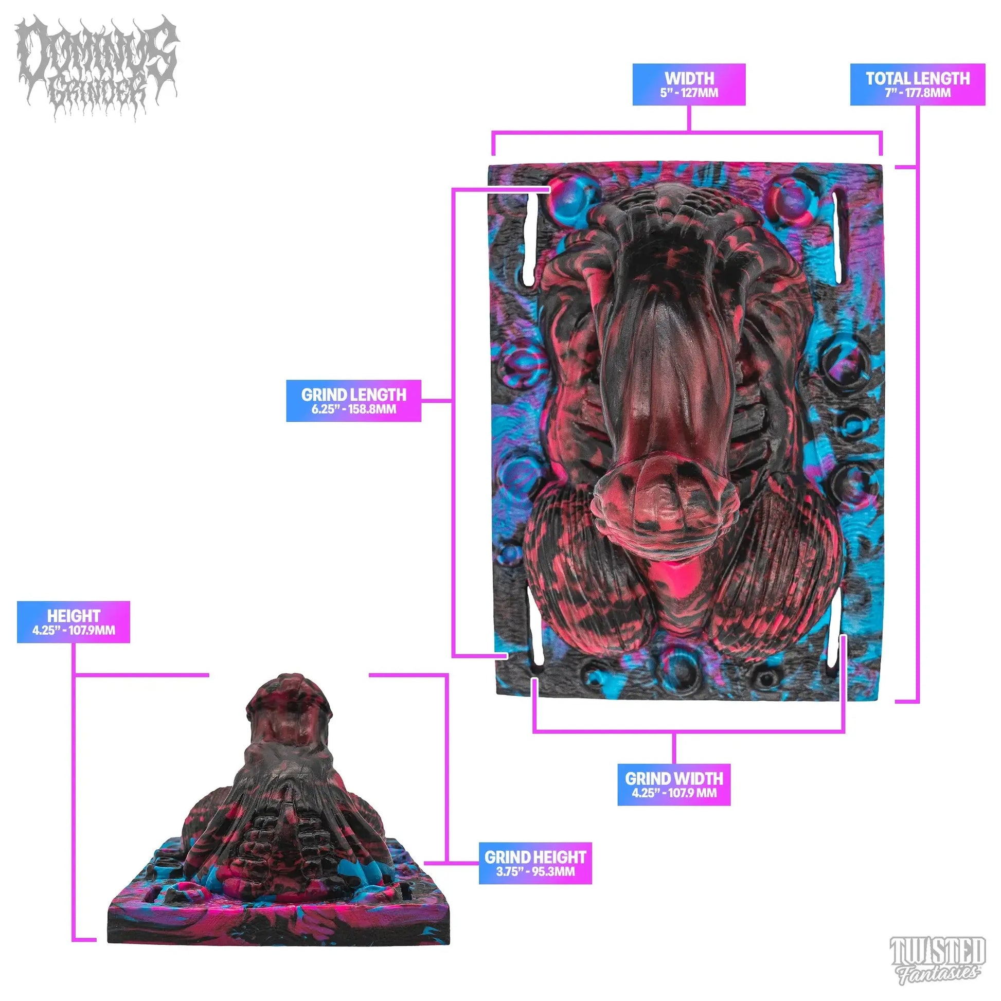 Dominus Insertable Sex Grinder Measurements