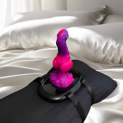 Dominus Knotted Creature Dildo on solo saddle dildo mount